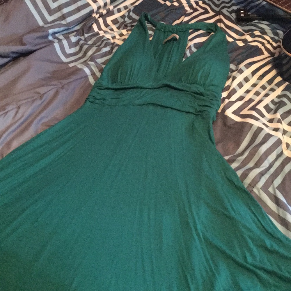 Turquoise racerback dress
